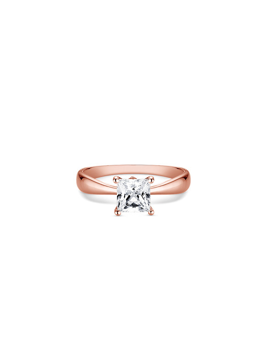 Solitaire Square Princess ring(rose gold)