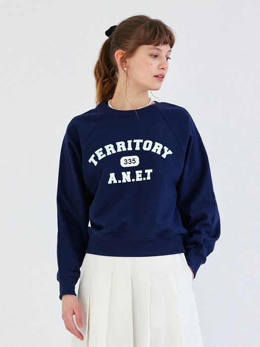 Semi Crop Raglan Sweatshirt_NV