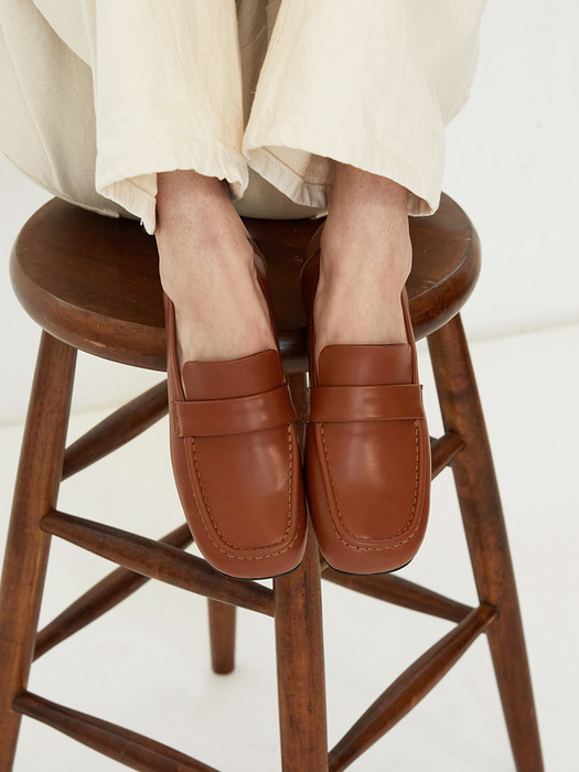 Clement Loafers Leather Tan Brown