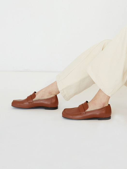 Clement Loafers Leather Tan Brown