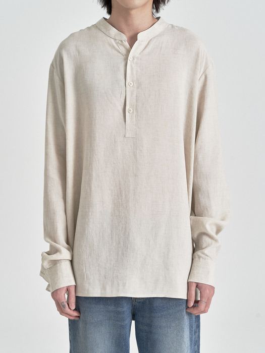 Linen Pullover Shirt (Natural)