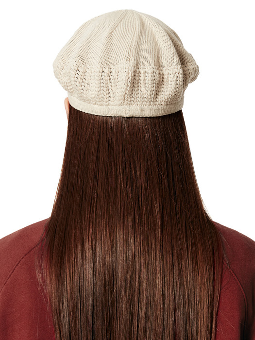 OIOI CLASSIC KNIT BERET [IVORY]