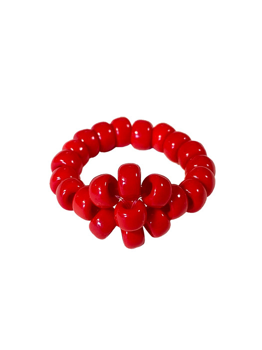 Cherry Red Bold Beads Ring 비즈반지