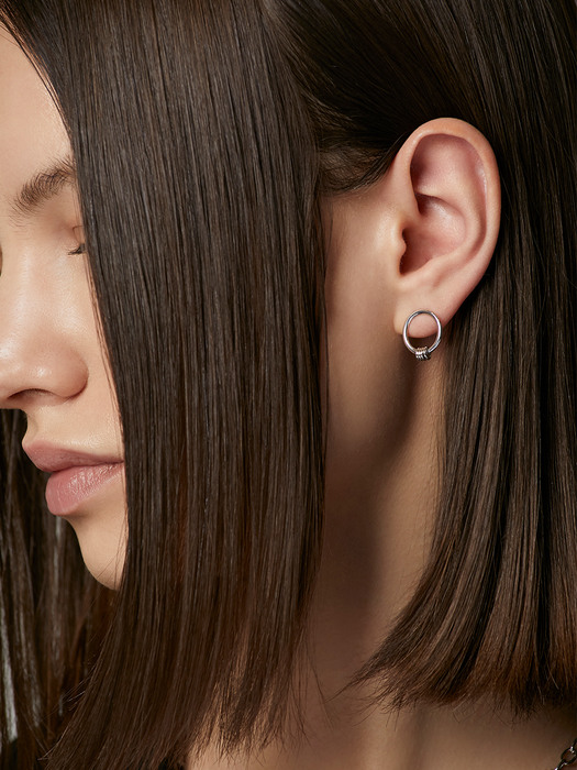 [Silver 925] multi-way stud&drop earrings
