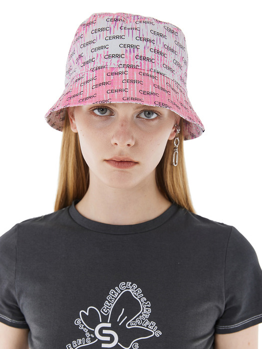 MONOGRAM BUCKET HAT / PINK