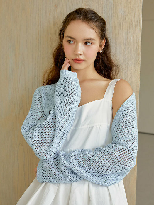 Summer knit bolero (sky blue)