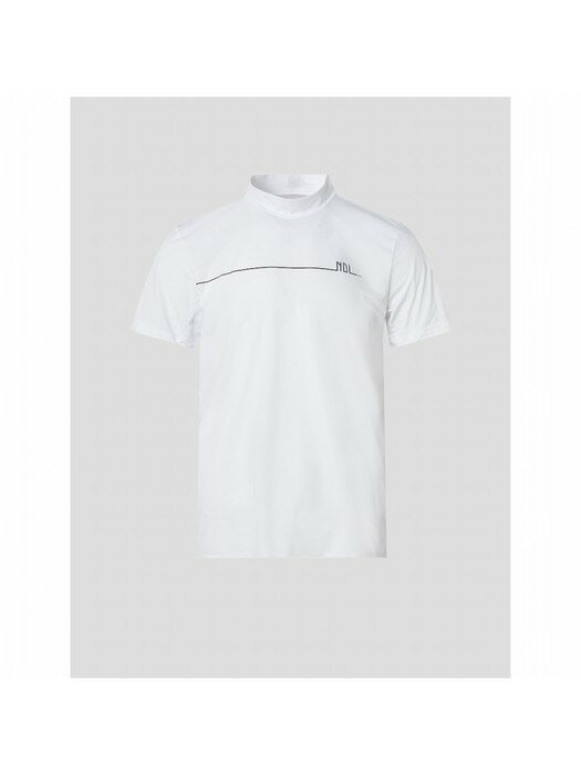 [NDL라인] 남성 화이트 하이넥 반팔 티셔츠 (BJ2442M061)