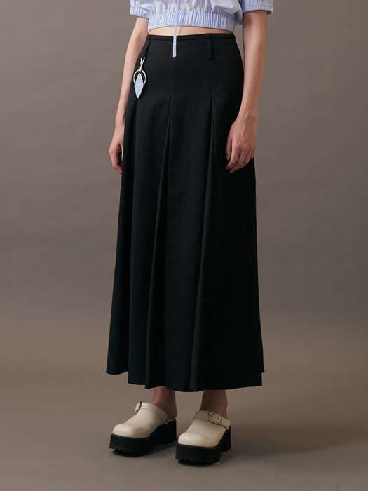 22SS_Double Belt Loops Skirt (Black) 