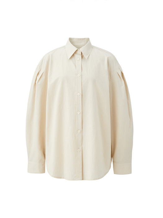 Volume sleeve shirts - Cream beige