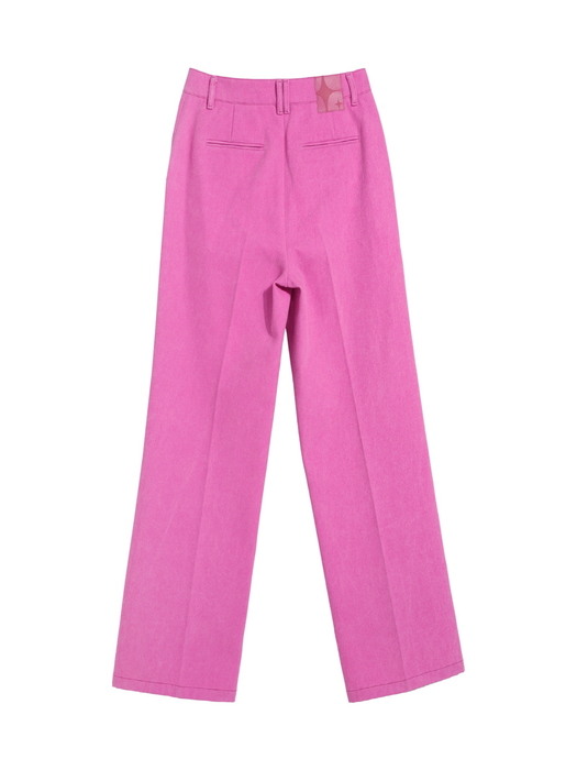 [22FW] Cotton Twill Straight Pants - Neon Pink