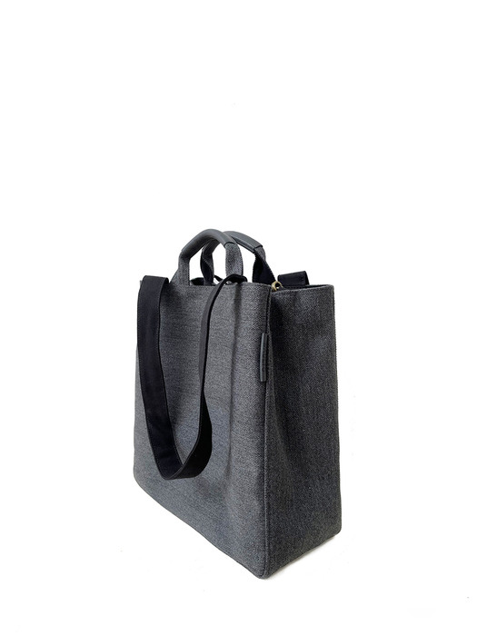 NEW JE Tote  Bag(L) _ Charcoal