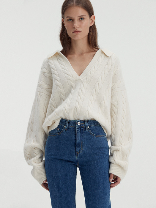  PVIL Cable Pullover(Cream)