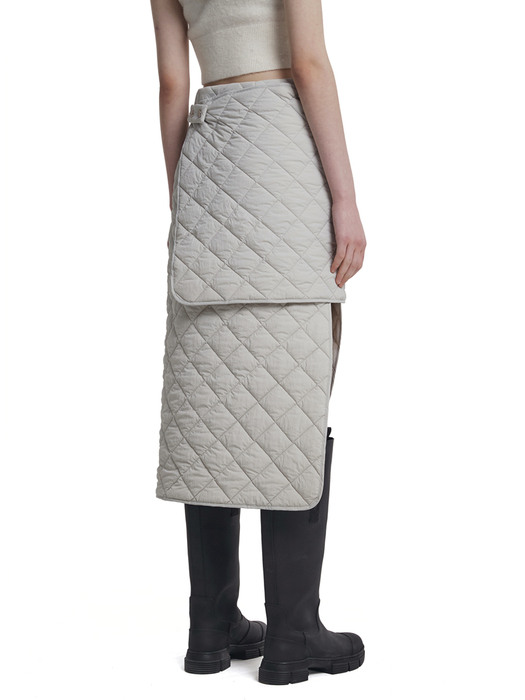 Detachable Quilted Skirt_White