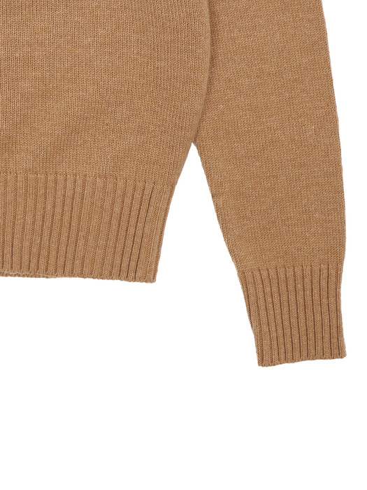 SIGNATURE CREW NECK KNIT_CAMEL