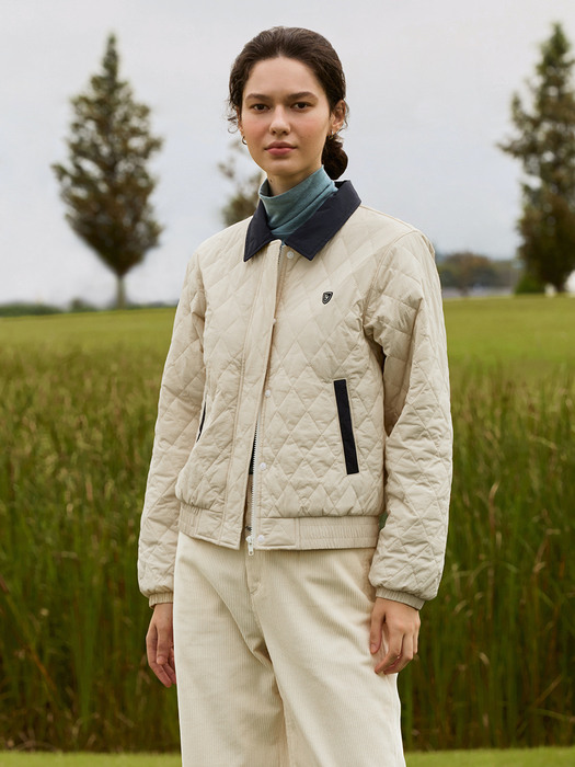 MOUVEMENT W QUILTING JACKET ivory