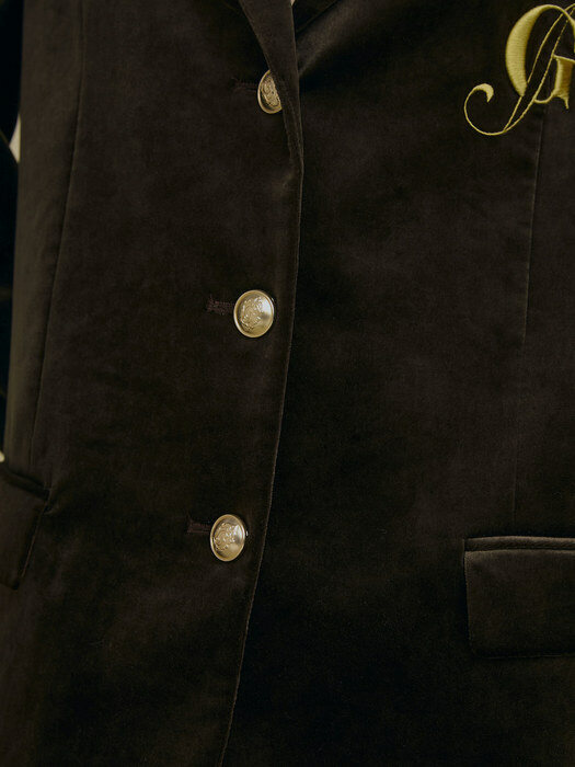 PRIVATE LIBRARY JACKET - Brown Velvet