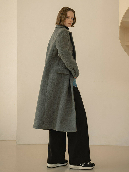 SIOT4059 wool double long coat_Gray