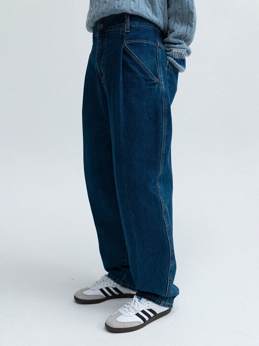 double pocket tuck denim (blue)