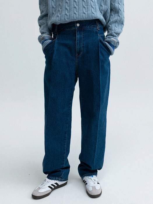 double pocket tuck denim (blue)