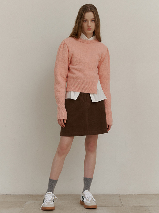 2.10 Boucle warmer knit (Coral pink)
