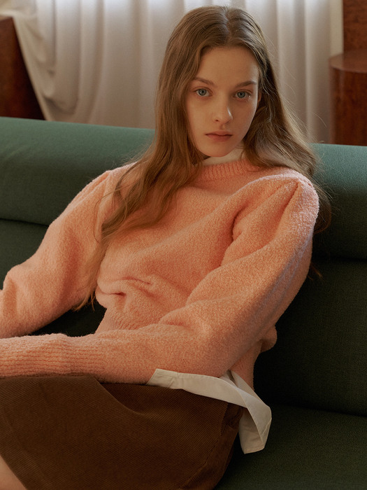 2.10 Boucle warmer knit (Coral pink)