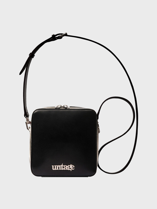 Logo-Plaque Leather Cross-Body Bag[Black(UNISEX)]_UTA-HC02 