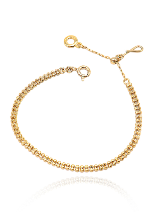 Net Line Silver Bracelet Ib256 [Gold]