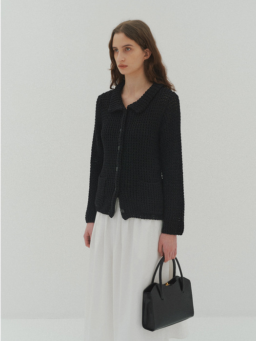 Grasse Knit Jacket in Black
