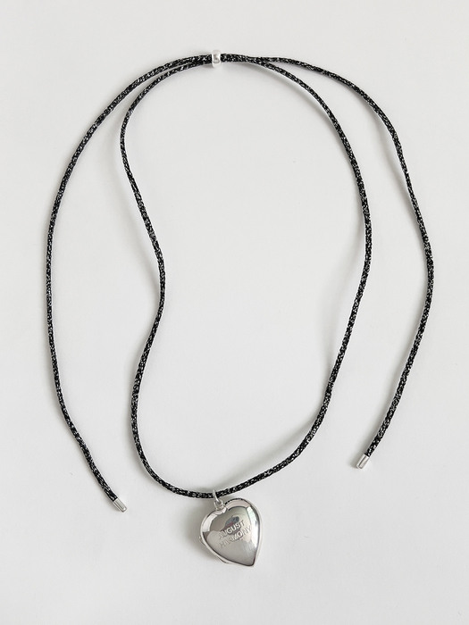 92.5% String Heart Locket Necklace / 2color