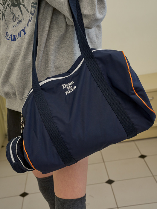 [Large] Logo sports duffel bag_ Navy