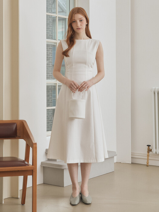ROSE LINE DRESS - WHITE