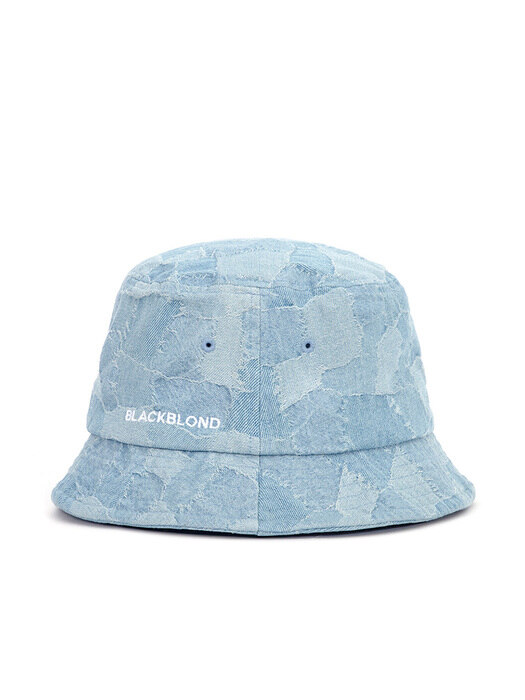 BBD Patchwork Denim Bucket Hat (Light Blue)