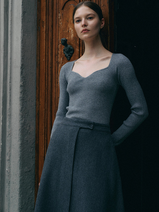 [여울 PICK]Tenno Heart neck Knit