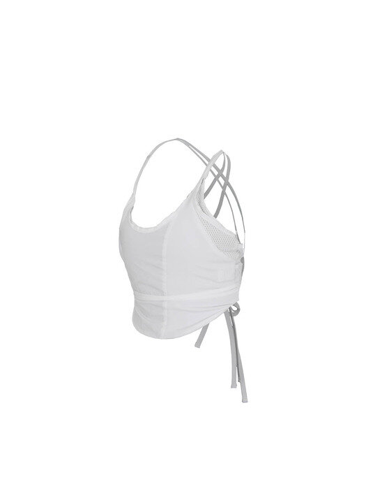 ojos오호스]Strap Bag Sleeveless Top / White