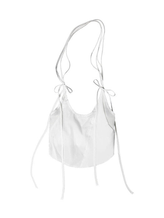 ojos오호스]Strap Bag Sleeveless Top / White