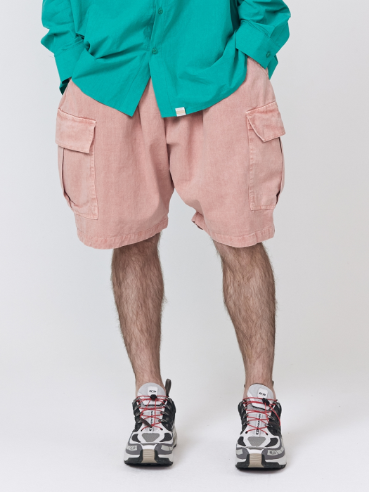 CB PIGMENT CARGO SHORTS (PINK)