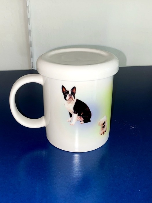 Gradation Puppy mug (blue&yellow)