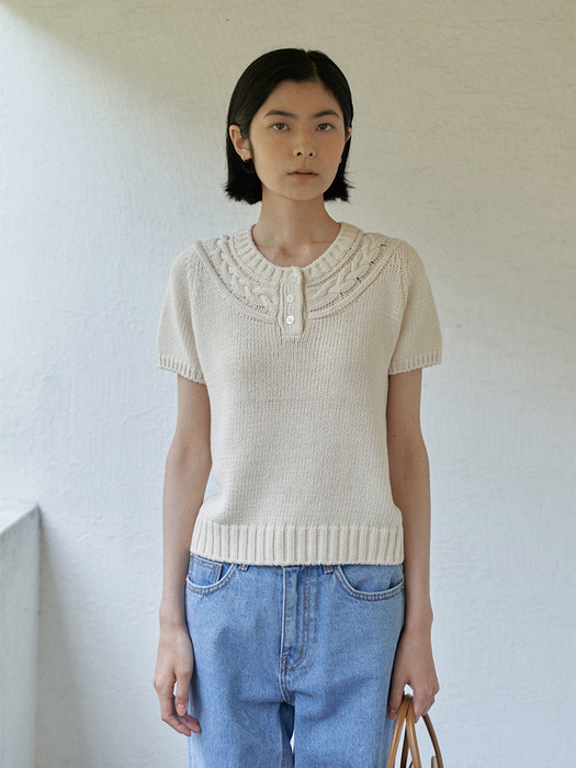 Summer Cable Knit in Cream