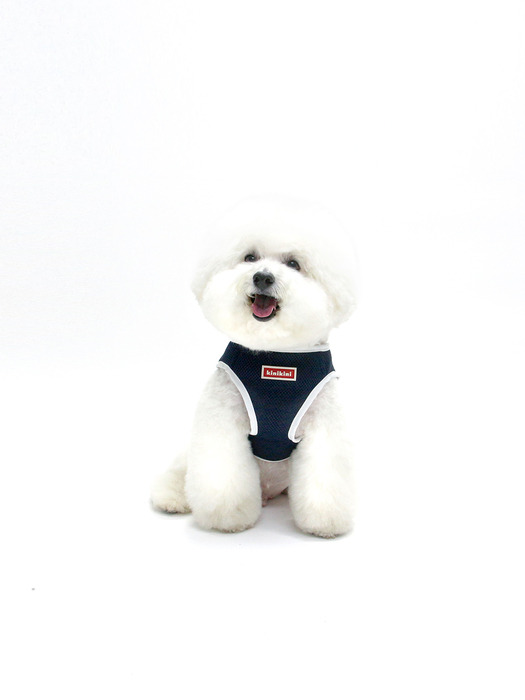 KINI ORIGINAL LOGO MESH HARNESS_NAVY(조끼형하네스)