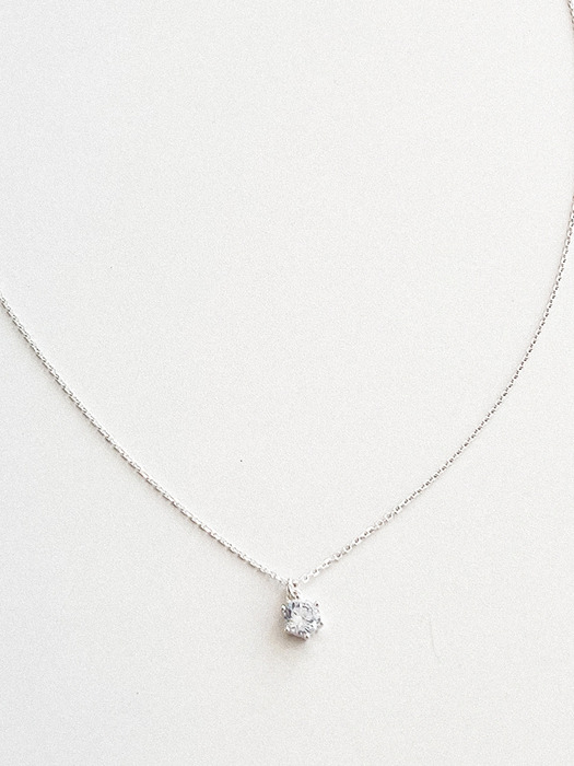  Silver925 Mini Cubic Daily Necklace