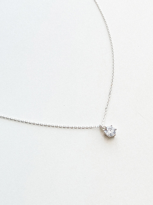  Silver925 Mini Cubic Daily Necklace
