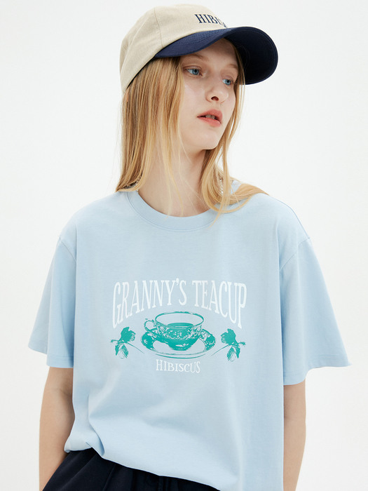 HIBISCUS Basic T-shirt / Sky Blue