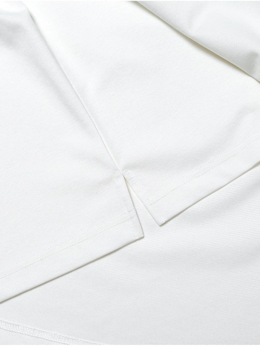남성 엠보 프린트 루즈핏 라운드 티셔츠[O-WHITE](UZ7ST11_33)