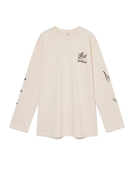 Cupid Long Sleeve T-shirt UNISEX Cream