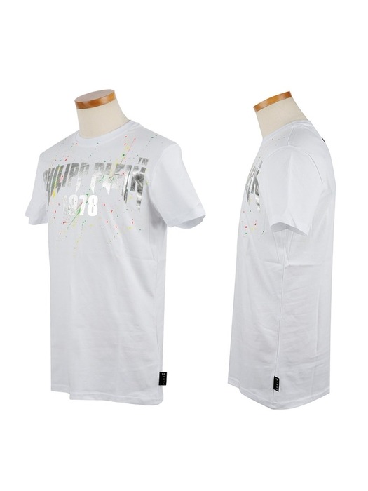 [필립플레인] MTK4269 PJY002N 01 /PAINTED 화이트 프린팅 티셔츠