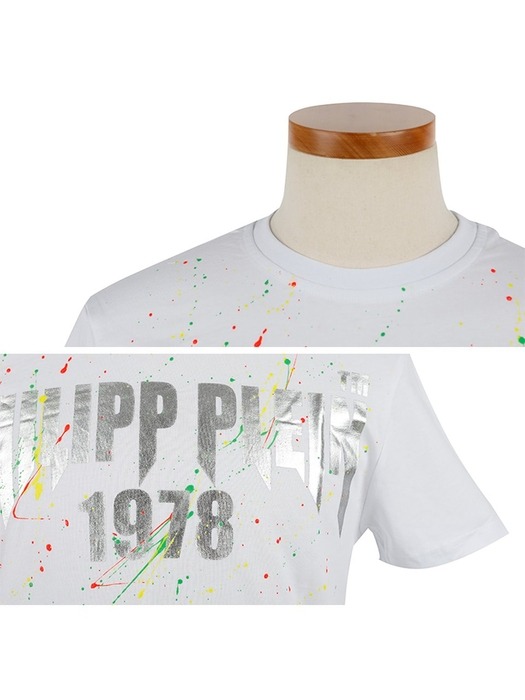[필립플레인] MTK4269 PJY002N 01 /PAINTED 화이트 프린팅 티셔츠
