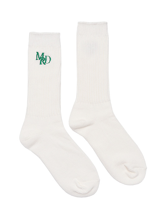 SOCKS MRD LOGO_WHITE GREEN