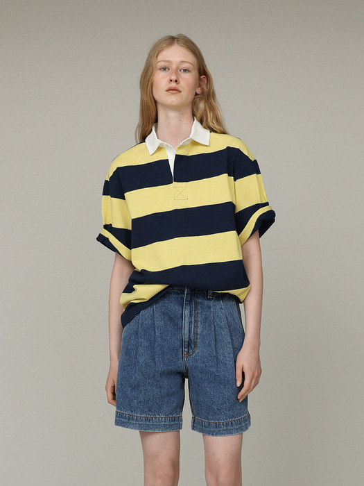 Potter rugby shirt_navy/yellow