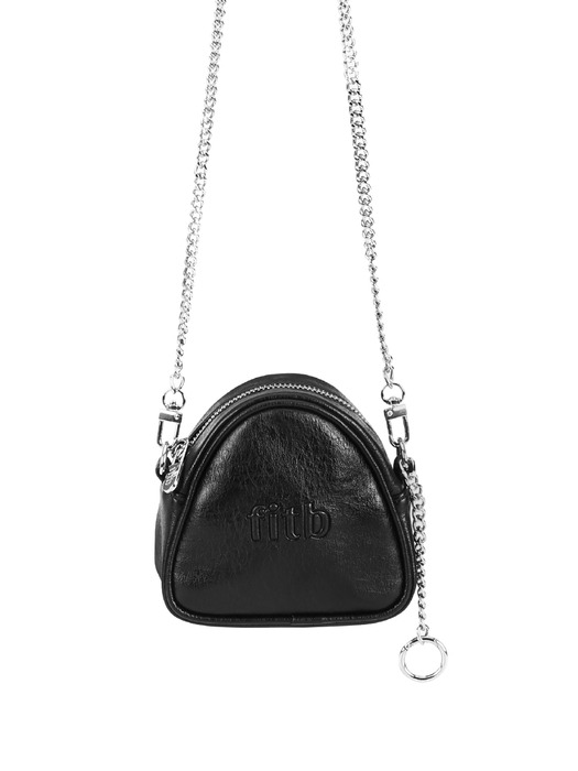 Crinkle Onigiri Coin Bag (black)