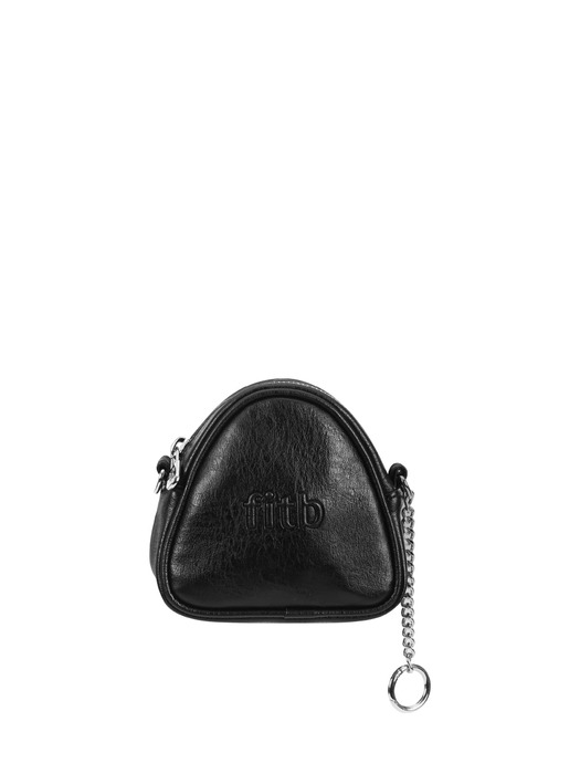 Crinkle Onigiri Coin Bag (black)